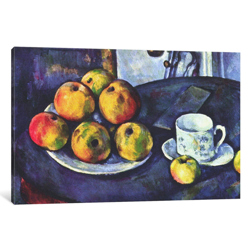 Still Life With Apples by Paul Cezanne - Wrapped Canvas Painting, 20.32 cm H x 30.48 cm W