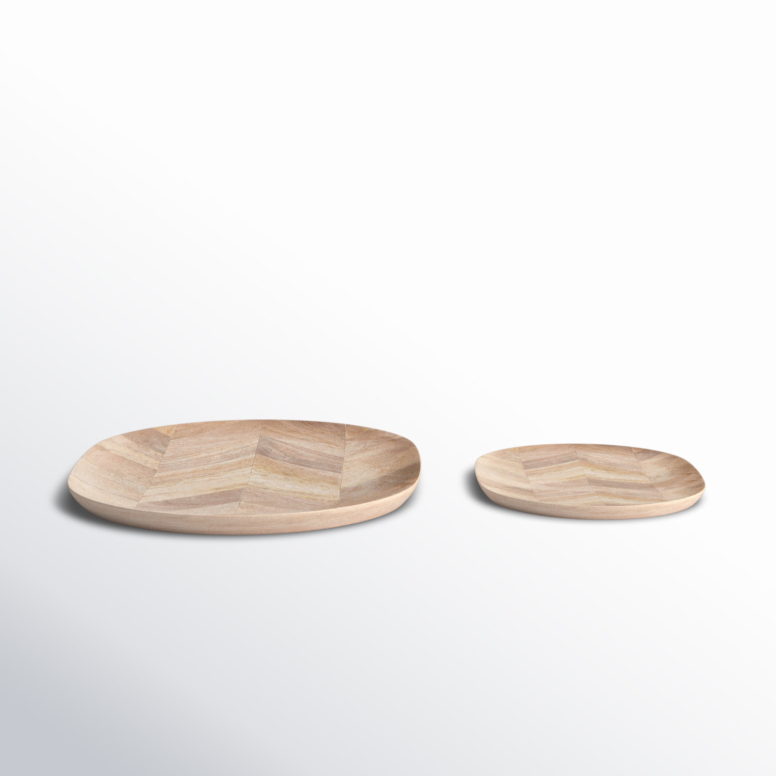 Solid Wood Tray - Set of 2
