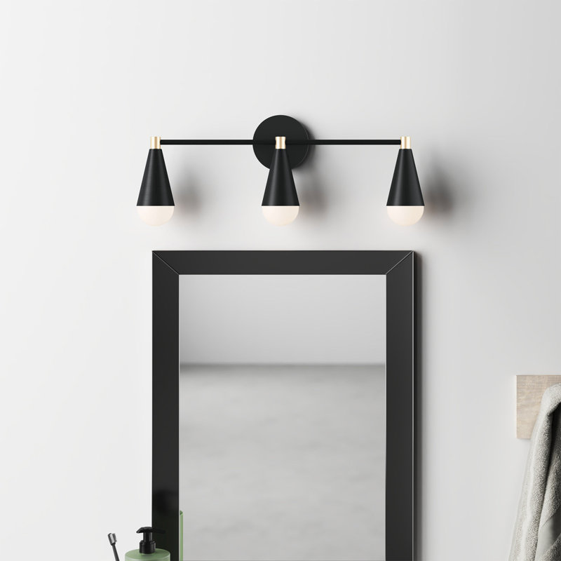 Akio 3 Light Frosted Dimmable Vanity Light, Yes