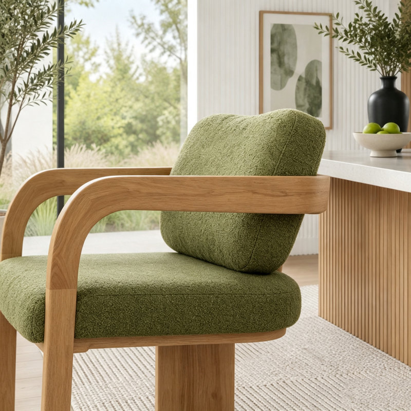 2-Pack Dining Chairs with Pillow Back