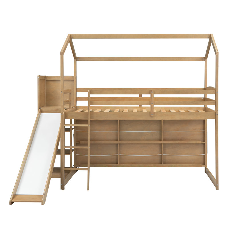 Lit mezzanine simple pour enfant Bittrich, Bois