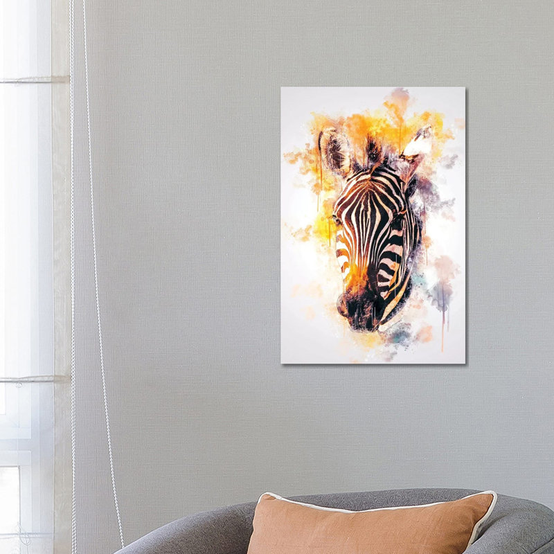 Zebra Head by Cornel Vlad - Wrapped Canvas Gallery-Wrapped Canvas Giclée, 66.04 cm H x 45.72 cm W