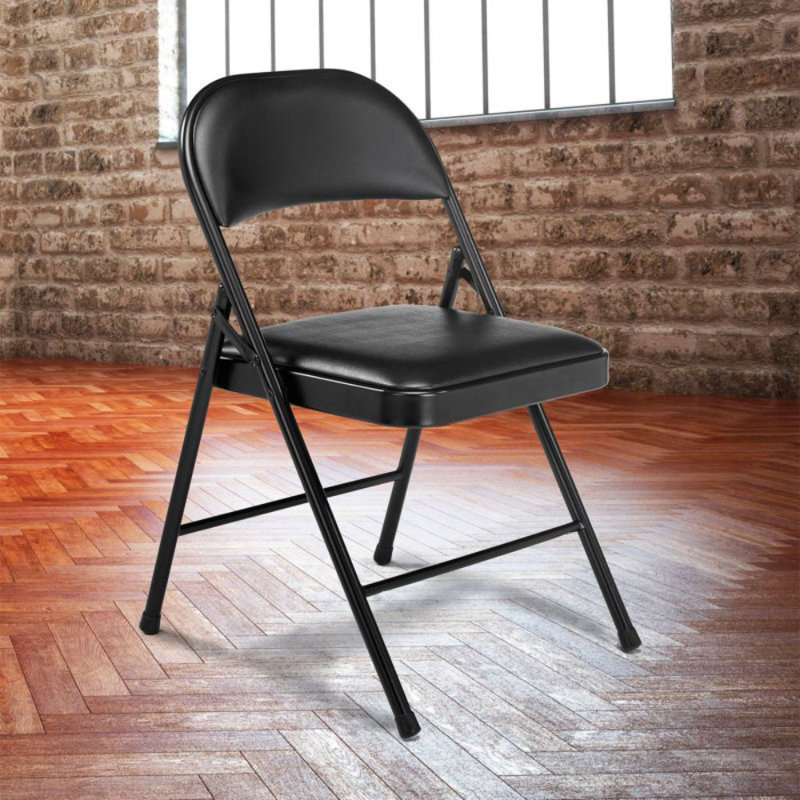 Chaise pliante rembourrée en vinyle Interion
