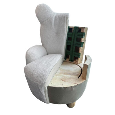 Weston 21.5"W Brown Chenille Deer-Shaped Kids Chair