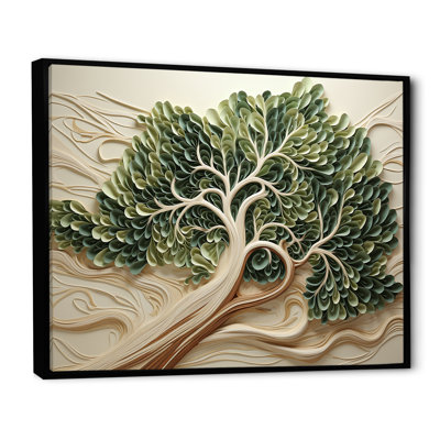 «Tree American Basswood Collage 2», art mural arbre