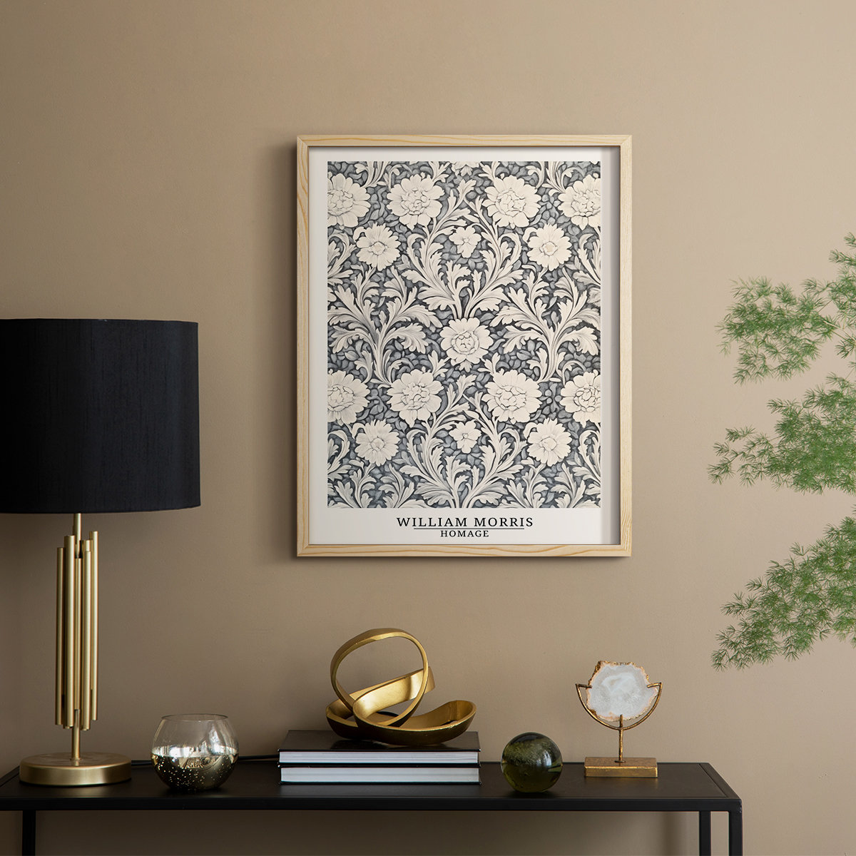 Fleur De Lis Living WM MORRIS Series DCXC Framed Print - Solid Wood ...