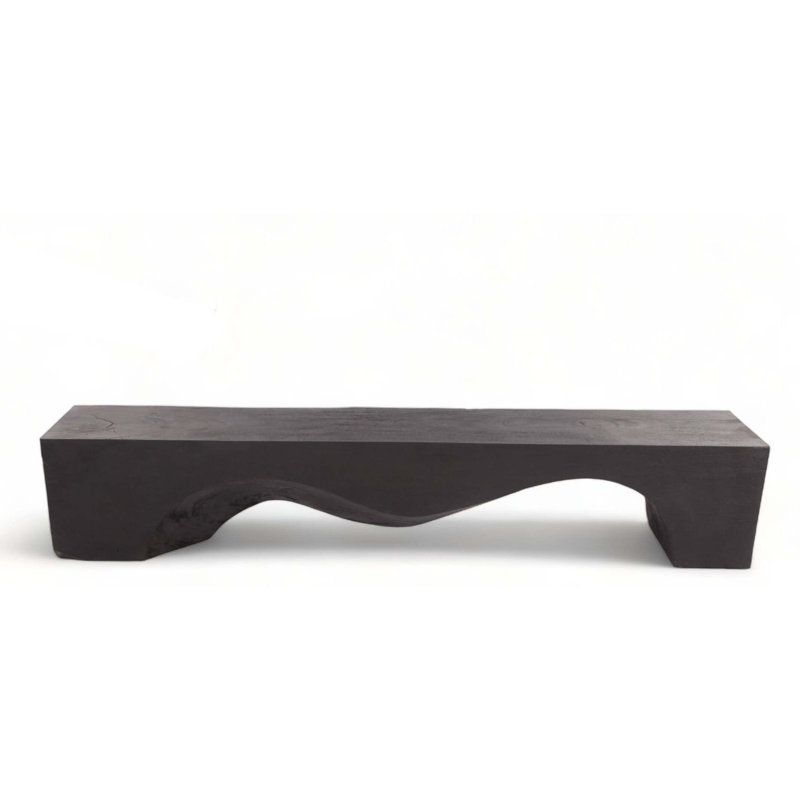 Solid Wood Bench, 17.7" H x 94.5" W x 14.6" D, White