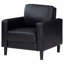 Fauteuil d'appoint noir avec accoudoirs rembourrés-504525893