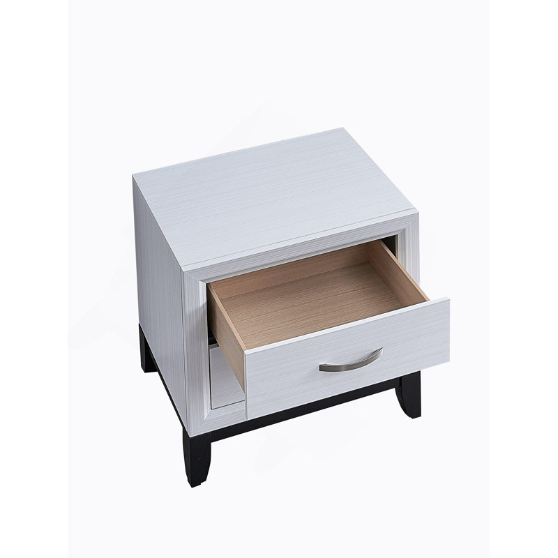 Table de chevet, blanc, Blanc