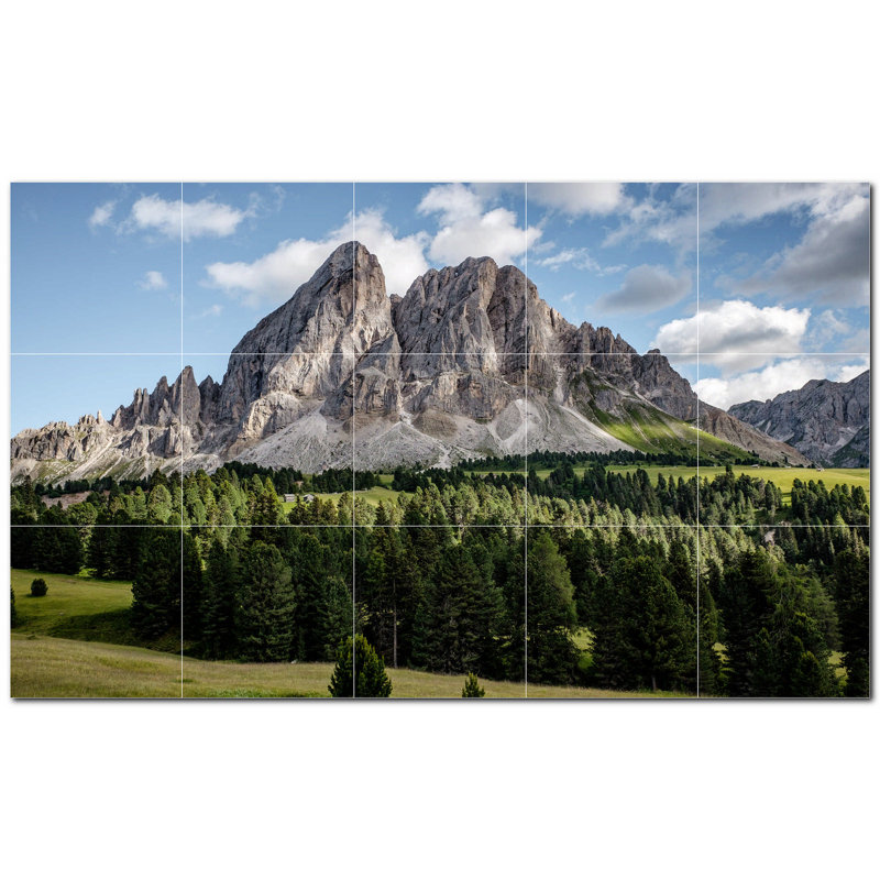 Murale décorative en céramique 8 po x 8 po Mountains Photo