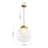 1-Light Ribbed Glass Globe Pendant