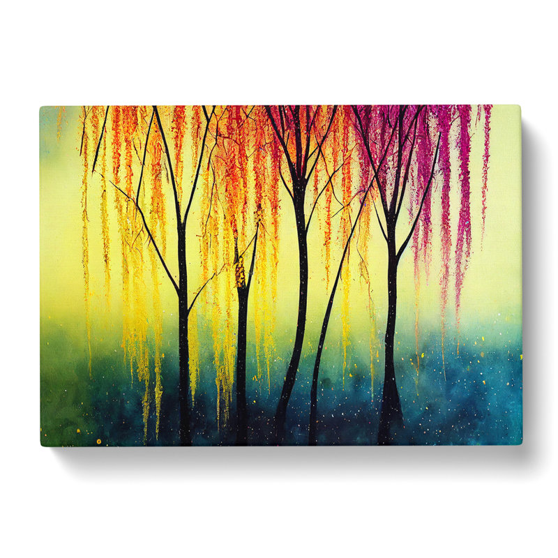 Brilliant Weeping Willow Trees - Wrapped Canvas, 40cm H x 60cm W x 3cm D
