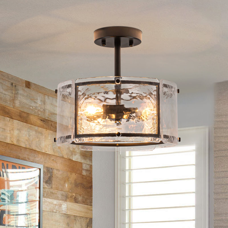 Jairdan 3-light Drum Semi Flush Mount