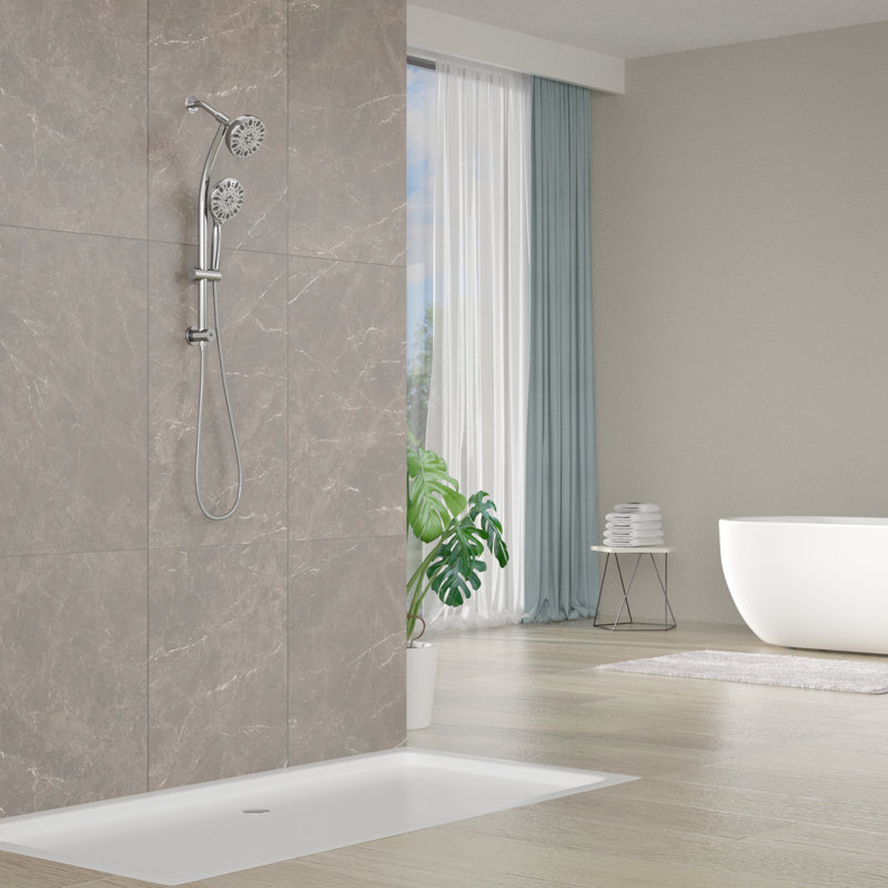 Dual Shower Head 1.8 GPM with Self-Cleaning, Chrome