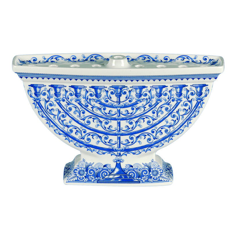 Spode Judaica Menorah 6 x 10 po