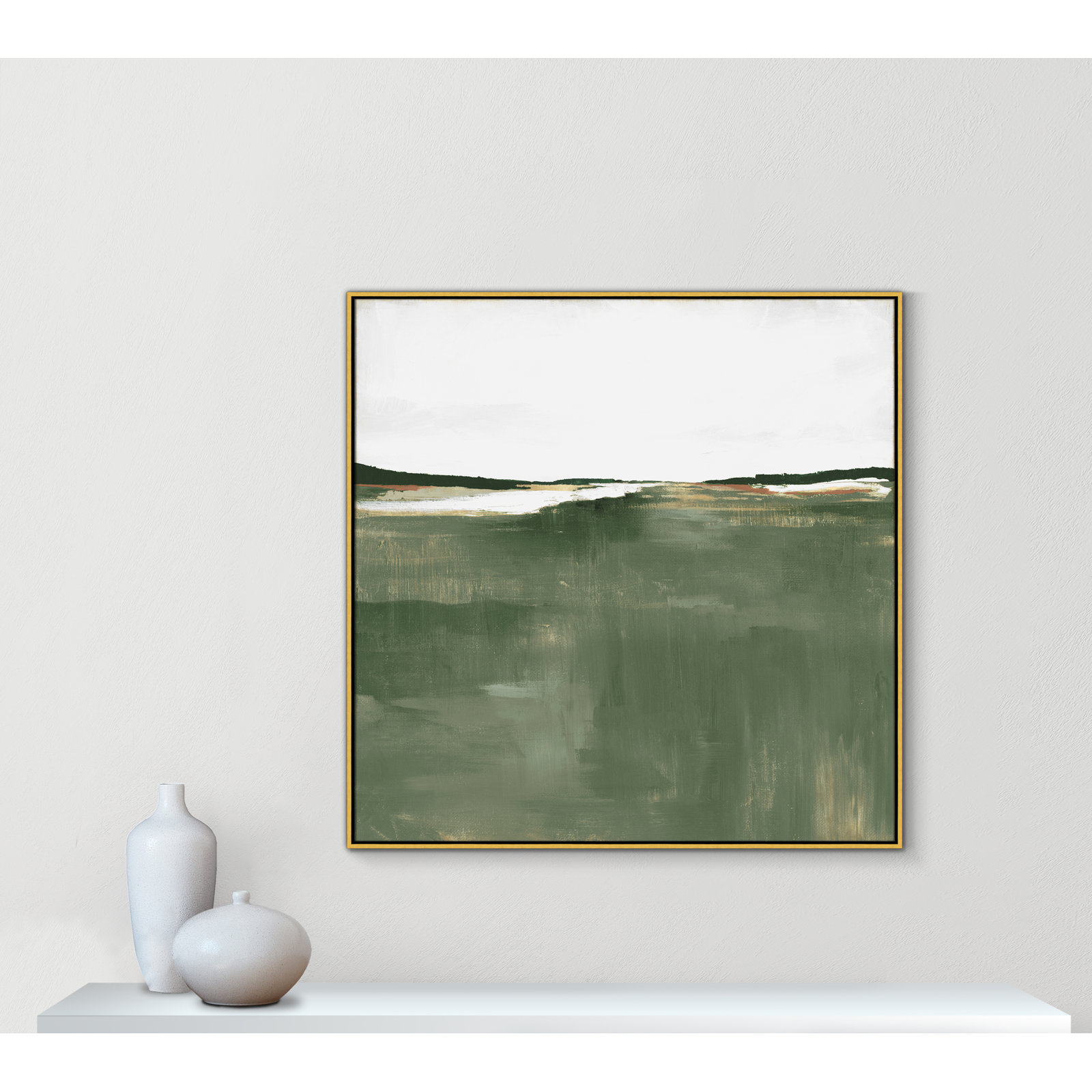 Dauntsey "Green Sea" Print by Isabelle Z, 46.5" H x 46.5" W, Gold