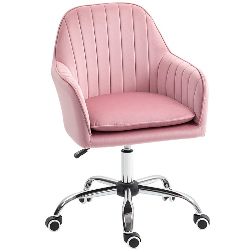 Polyester Office Chair, Dark Pink