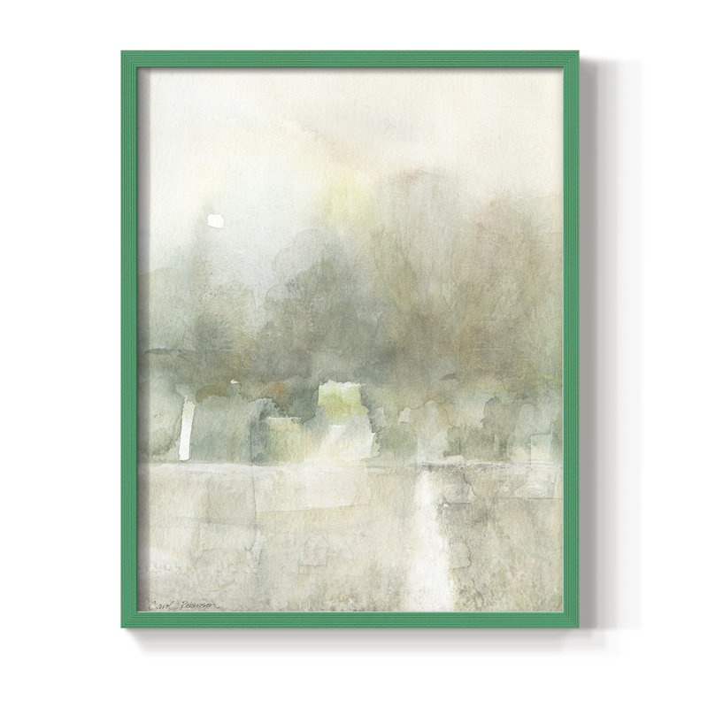 «Gentle Path II», reproduction encadrée - bois massif, H 30 po x l 24 po, Vert