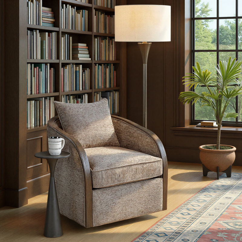 Gracelynn Swivel Accent Chair, Brown