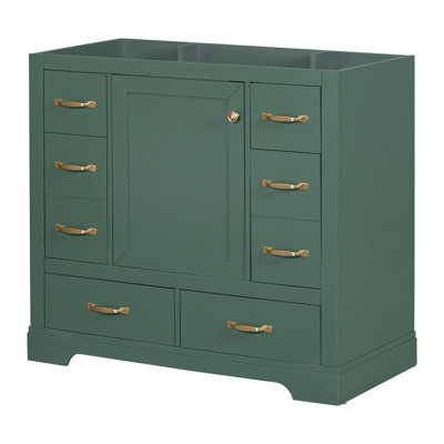 Meuble-lavabo simple 35,51 po avec plateau en bois manufacturé Destery