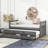 Twin Storage Platform Bed with Trundle and Drawers-1628941552