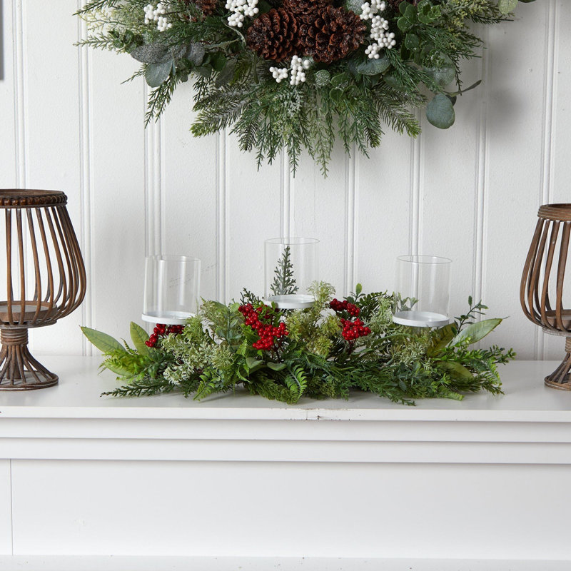 Triple candélabre Christmas Berry