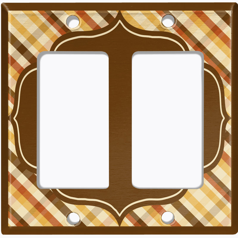 Patterned 2 - Gang Toggle Light Switch Standard Wall Plate