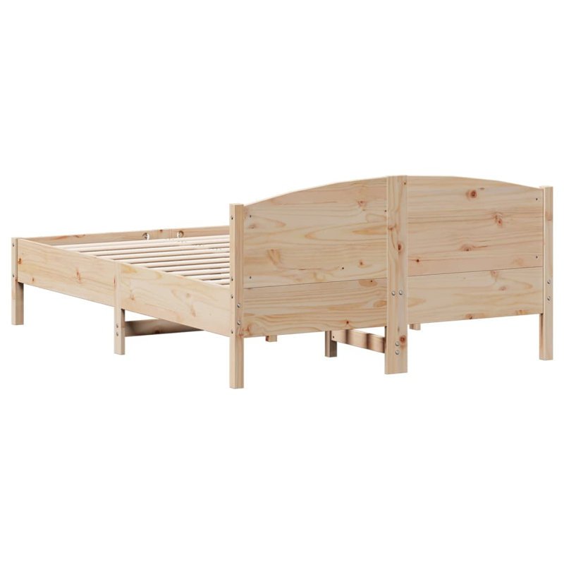 Peggy Solid Wood Bed, Natural, Double (4'6)
