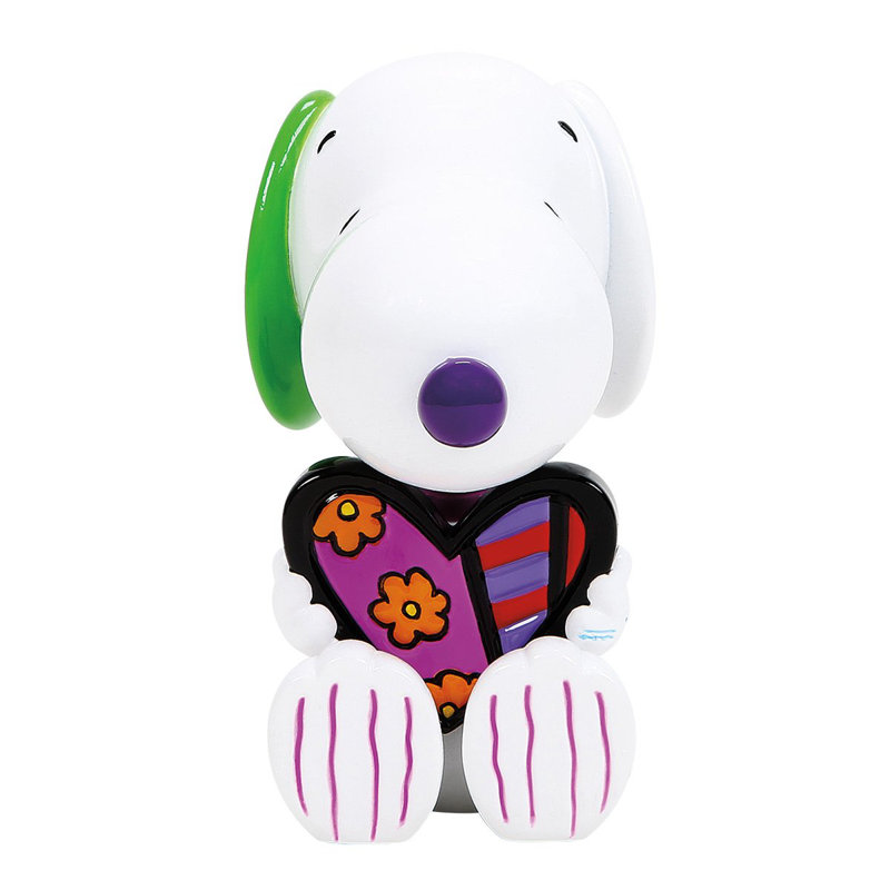 Enesco Peanuts BRITTO Snoopy Holding a Heart Miniature Figurine 3.5 Inch