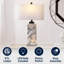 Lampe de table rectangulaire en mosaïque DEL 27,5 po Princeton-132816160