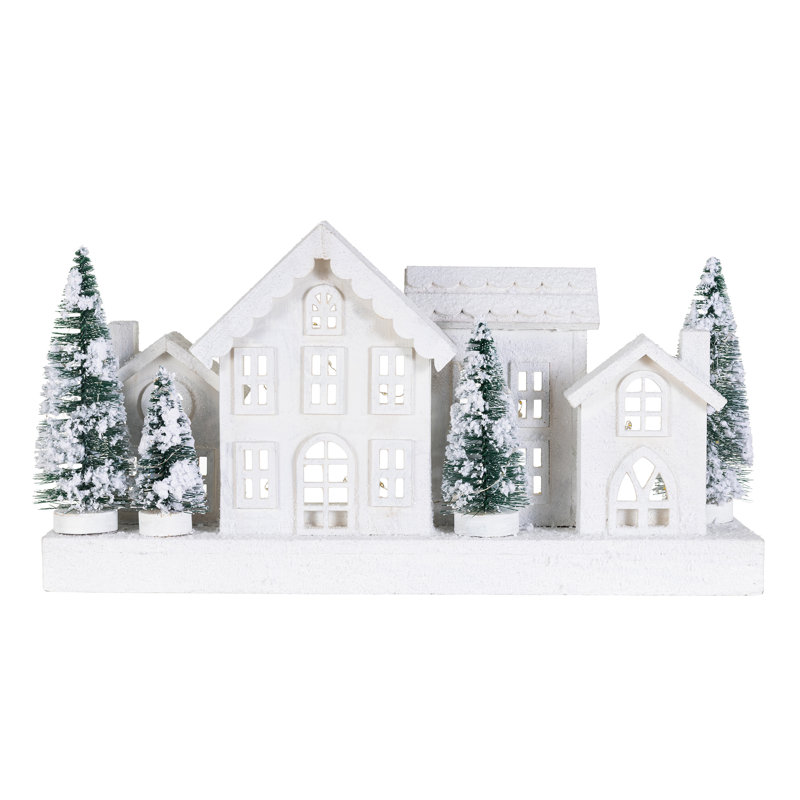 Décoration de table 16 "L Christmased Snowed Villages