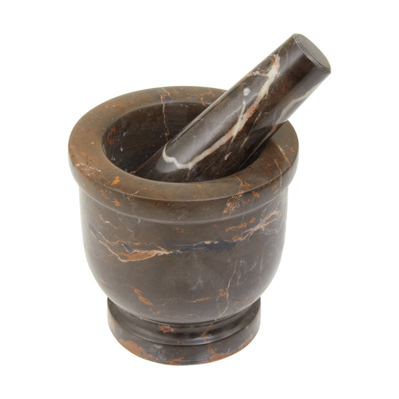 Lariviere Marble Mortar And Pestle Set, Brown
