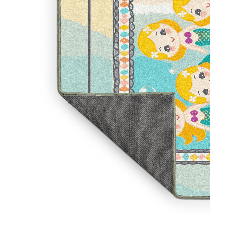 Tapis pour enfants Sunside Sails Mermaids Ocean, Rectangle 4pi x 6 pi