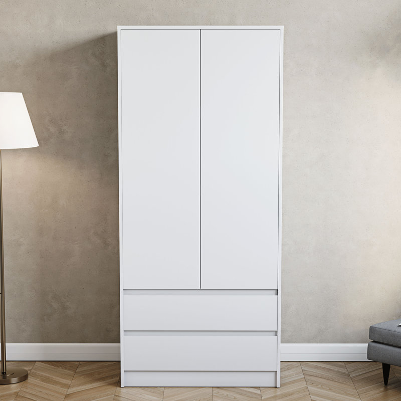 Cunha 2 Door Wardrobe, White