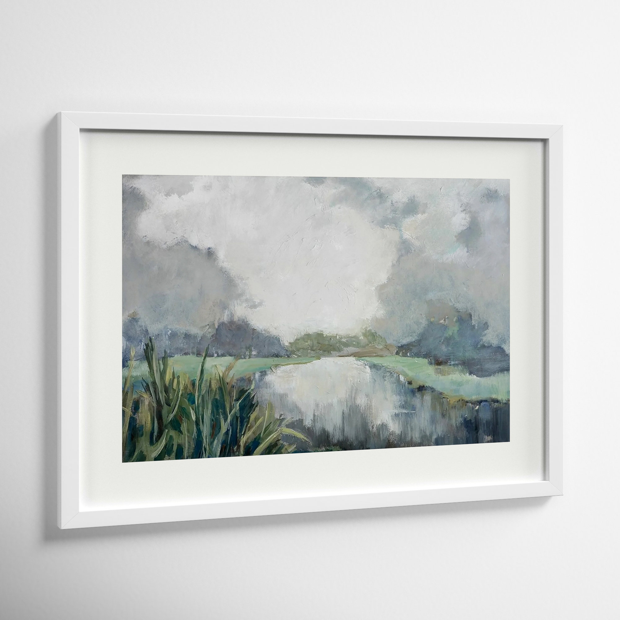 Passage by Mary Parker Buckley, White, 19" H x 26" W, Framed Print