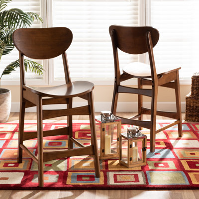 Hollman Solid Wood 23.6'' Counter Stool