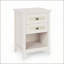 Table de chevet en rotin blanc grisâtre avec rangement pour petits espaces et salons (ensemble de 2)