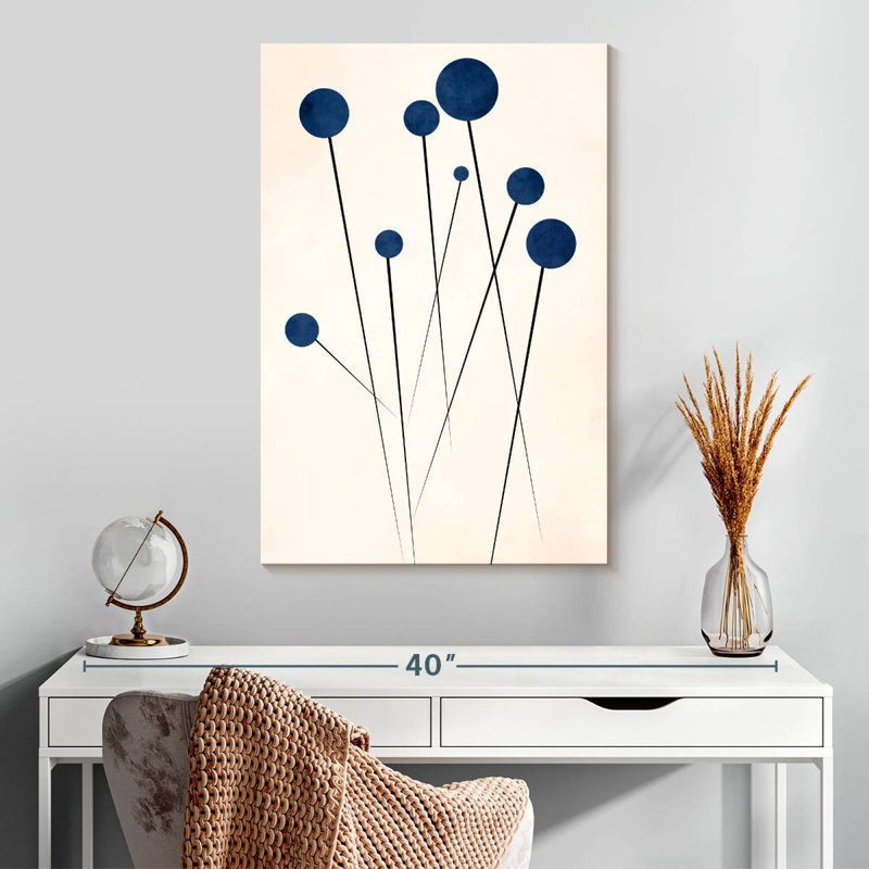 Fleurs bleues Avery dans le désert, H 30 po x l 20 po