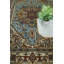 Tapis oriental en laine noué à la main bleu / ivoire / brun / beige Heriz