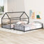 Lit superposé simple en métal avec glissade, lit pour enfant-373124138