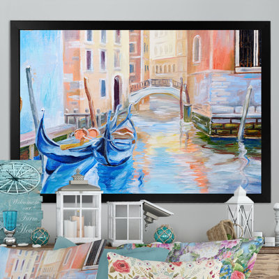«Gondola In Venice», reproduction sur toile flottante