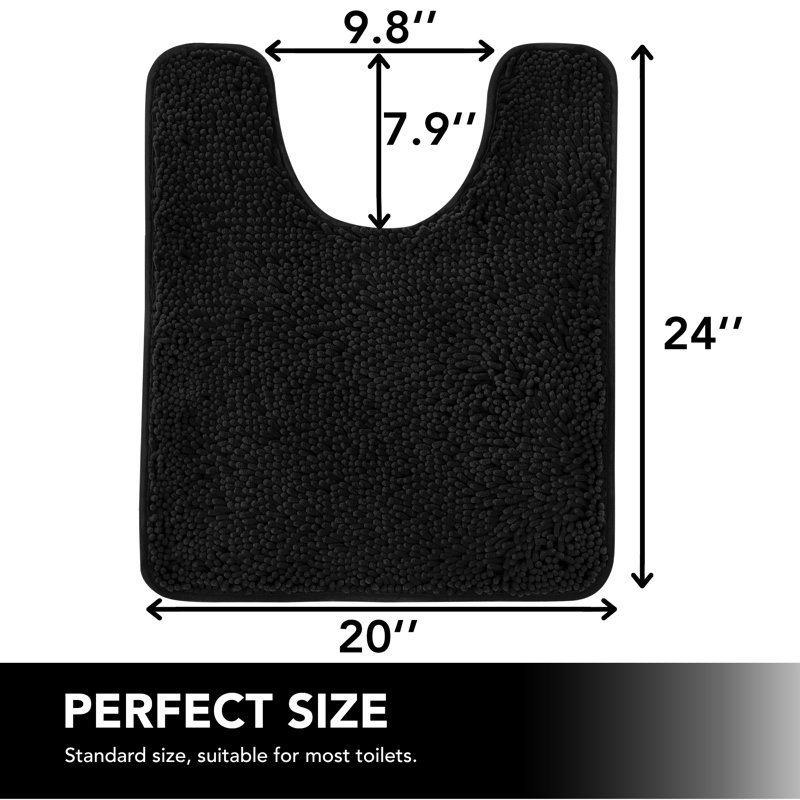 Porreca Bath Rug, Black