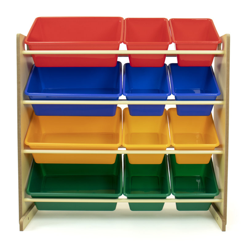 Kid's Toy Organiser, Natural/Red/Blue/Green