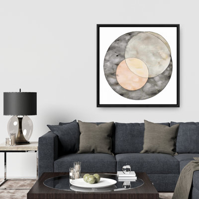 Interlocking - Abstract Livingroom Framed Canvas Home Decor
