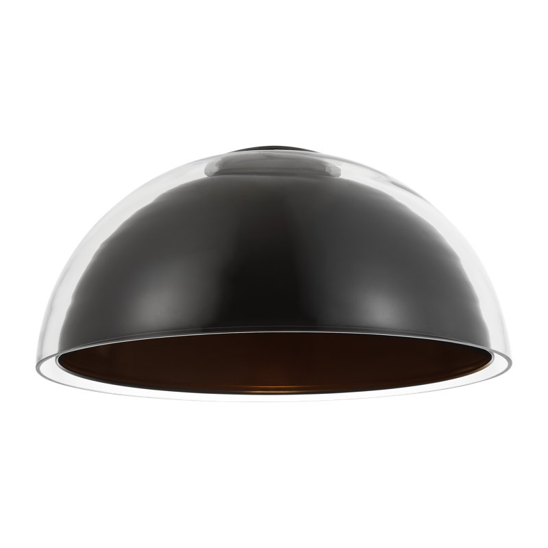Lusi 1 - Light LED Flush Mount, Clear/Bronze, Bronze