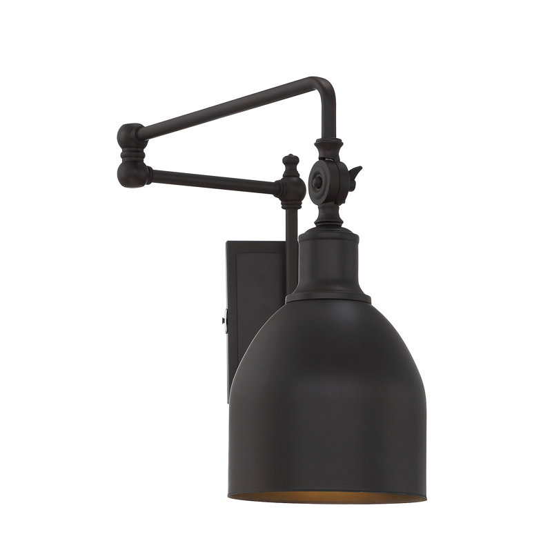 Seraphine Steel Swing Arm Sconce - Adjustable Light
