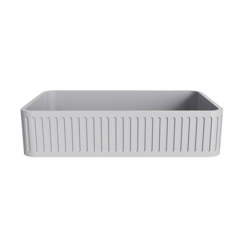 Concrete Bathroom Sink, Light Gray