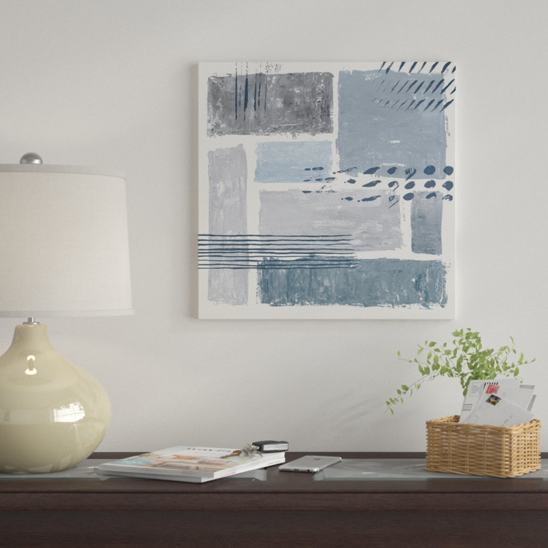 «Entre les lignes III», reproduction sur toile, H 12 po x l 12 po x P 1,5 po, Pas de tapis, Toile tendue