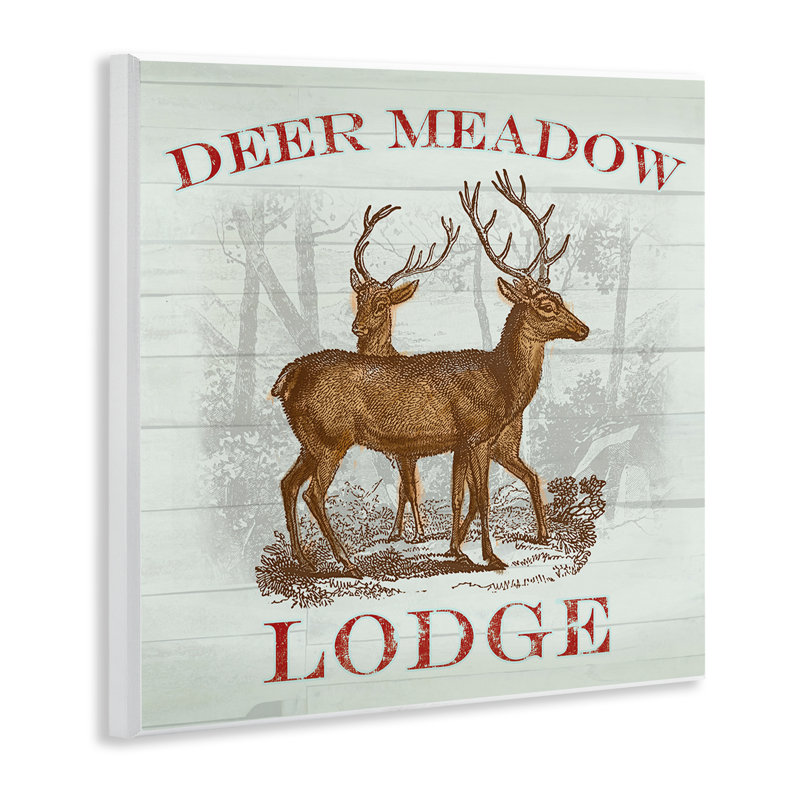 Plaque murale Deer Meadow Lodge, design par Lula Bijoux & co.