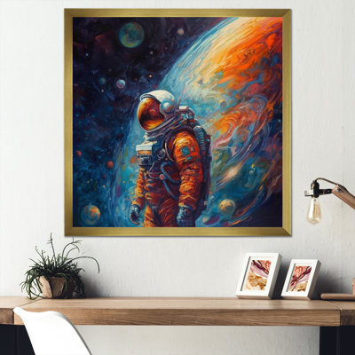 Astronaut With A View Of The Galaxy On Canvas Print